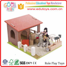 EN71 Conforme Wonderful Wooden Farm Set Kids Role Play Toys